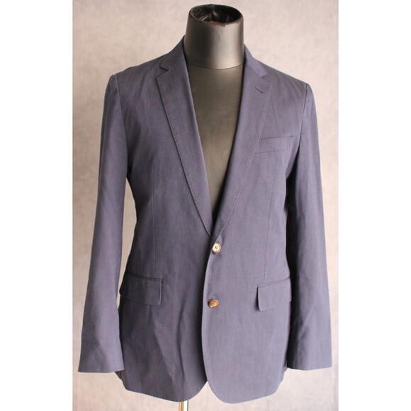 J. Crew Ludlow Unstructured Somelos Stretch Men's Sport Coat Size 39R Navy Blue